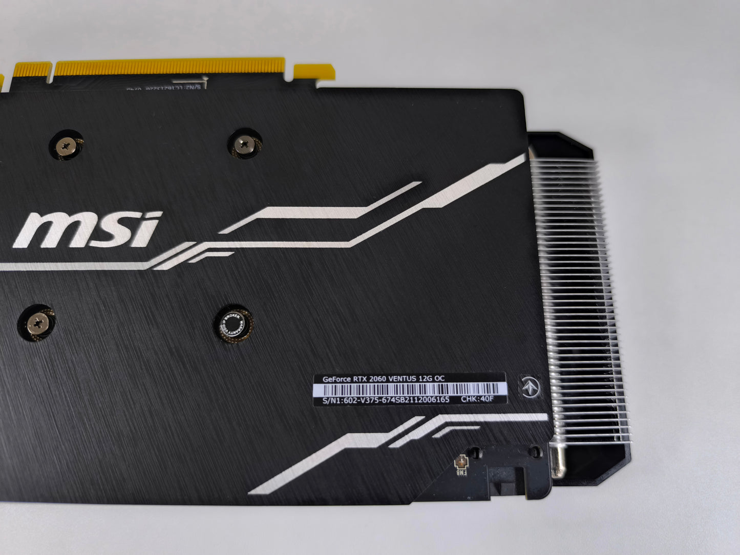 MSI RTX 2060 12GB Ventus OC 2X - Refurbished