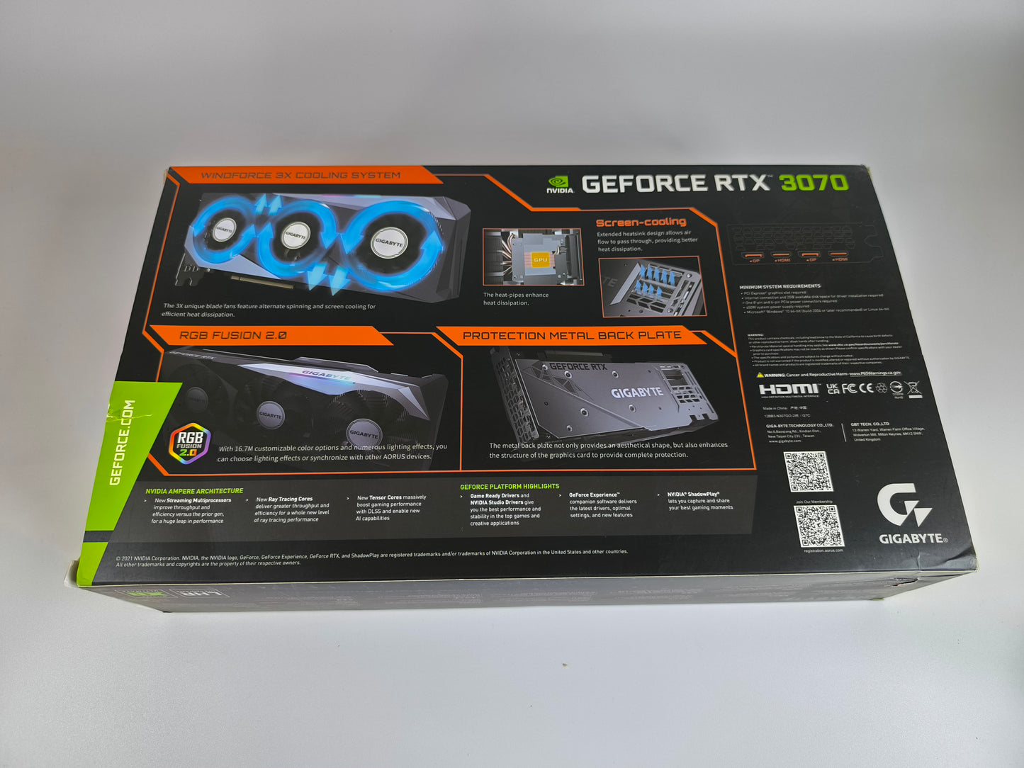 Gigabyte RTX 3070 8GB Gaming OC mit OVP - Refurbished