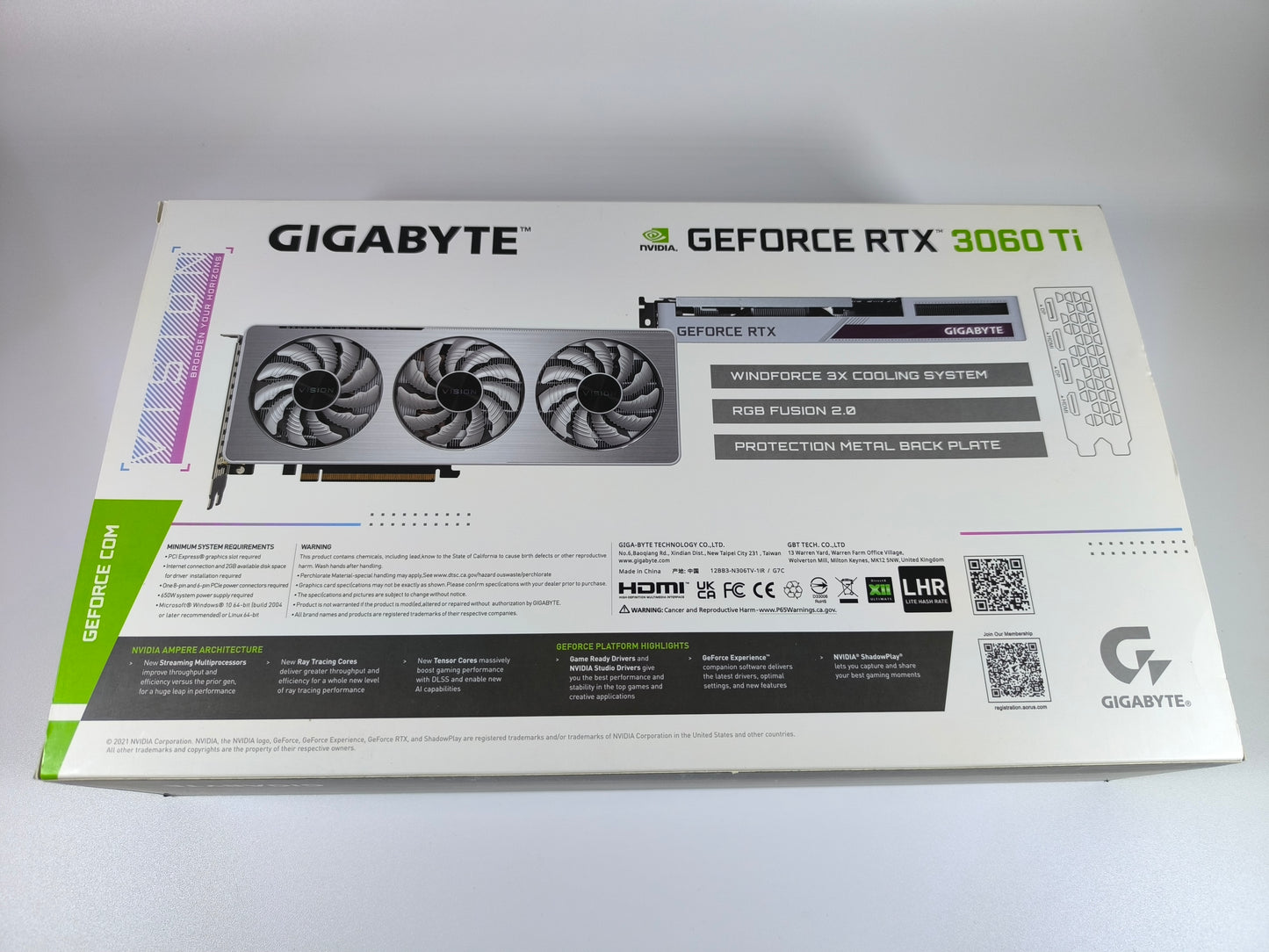 Gigabyte RTX 3060 TI 8GB Vision OC mit OVP - Refurbished