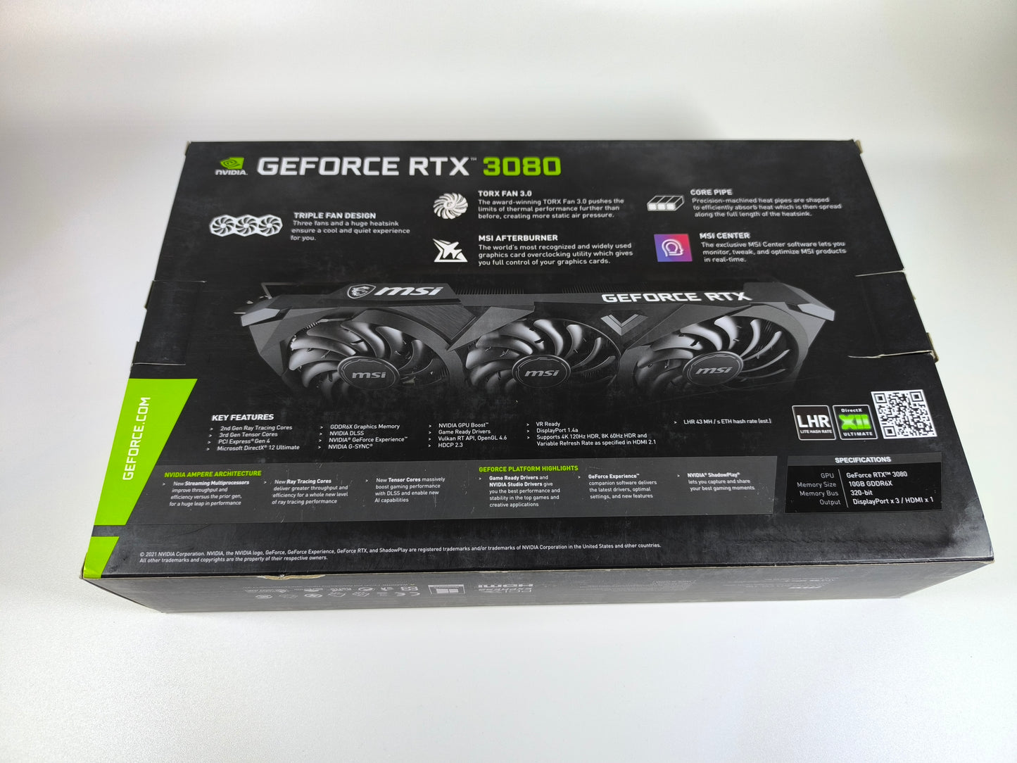 MSI RTX 3080 10GB Ventus 3X OC mit OVP - Refurbished