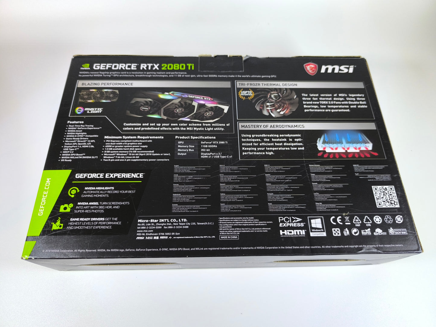 MSI RTX 2080 TI 11GB Gaming X mit OVP - Refurbished